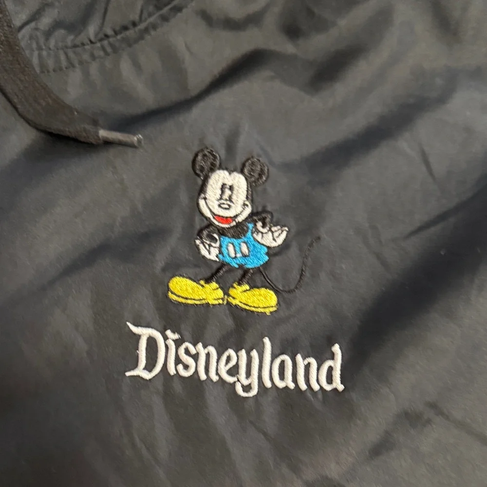 Disneyland Black Hooded Jacket for Women. Embroidered Mickey